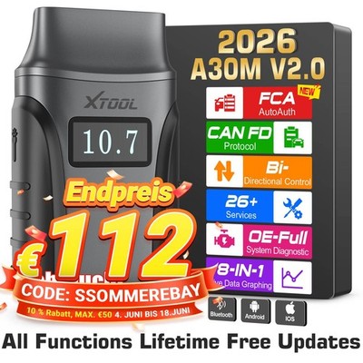 Gebraucht XTOOL A30M OBD2 Diagnosegerät Scanner ALLE Systeme Kostenlose Upgrade