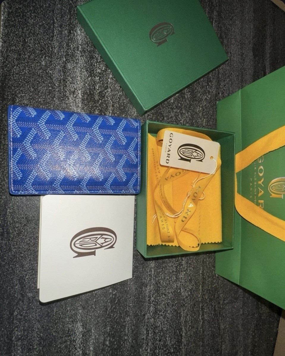 Goyard Blue Saint pierre Wallet-Authentic | eBay
