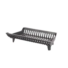 22 In. Cast Iron Heavy-Duty Fireplace Grate With 2 In. Clearance