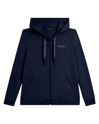 Flamed Zip Hoodie - Dark Sapphire Freddy