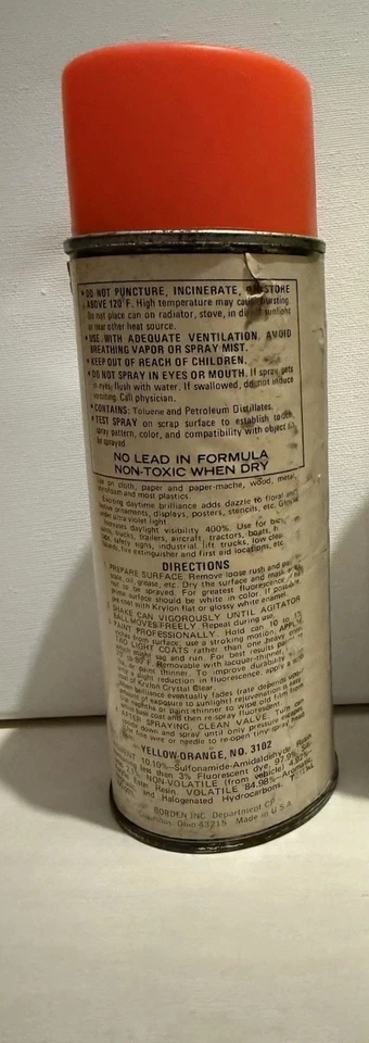 Productos a bordo de pintura en aerosol de crilon fluorescente vintage años 60 Foto 3 de 4