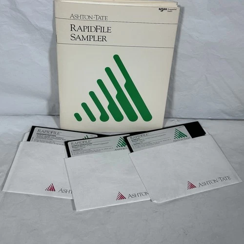 New? Ashton Tate RapidFile Database  Version 1.0 IBM PC 3.5 5.25 Media Software