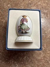Vintage Schmid Collectors Egg 1981 “Playtime" inspired by Berta Hummel with Box 