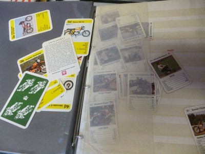 Album voll mit Motorrad und Auto Bilder Quartett Sammelbilder Sunkist usw