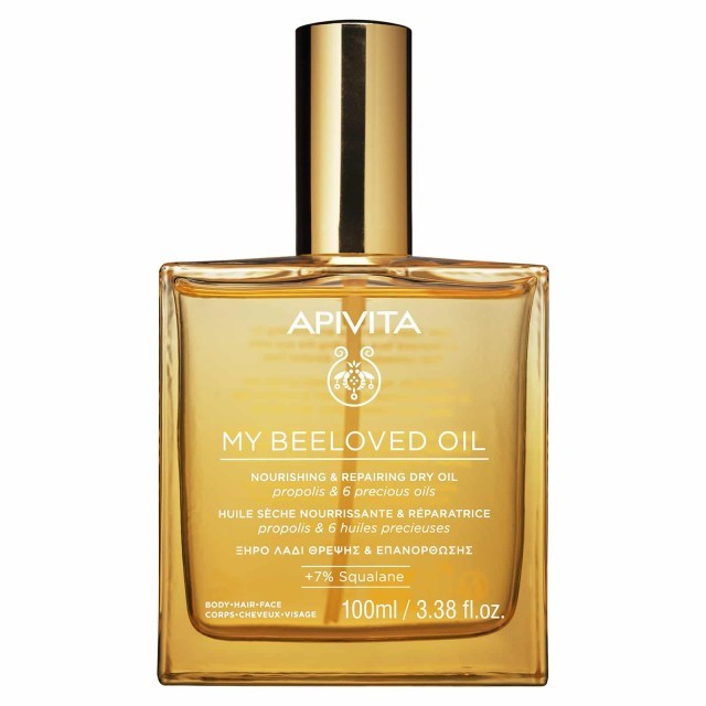 Aceite seco nutritivo y reparador Apivita My Beeloved 100 ml rostro, cuerpo, cabello