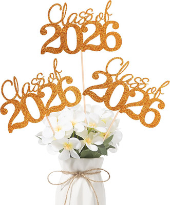 10 PCS Graduation Class Centerpieces Orange Class of 2026 Graduation Centerpiece