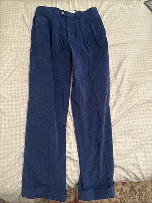 Johnnie Walker corduroy pants ￼34 R Dark Blue Inseam 31 Waste 15 Out seam 43