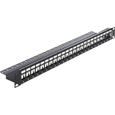 Delock 43277 24 Port Netzwerk-Patchpanel 483 mm (19) Unbestückt 1 HE Unbestückt