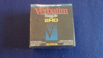 10 x 3.5'' Floppy Disks 1.44MB FDD IBM DOS Formatted Verbatim Pack