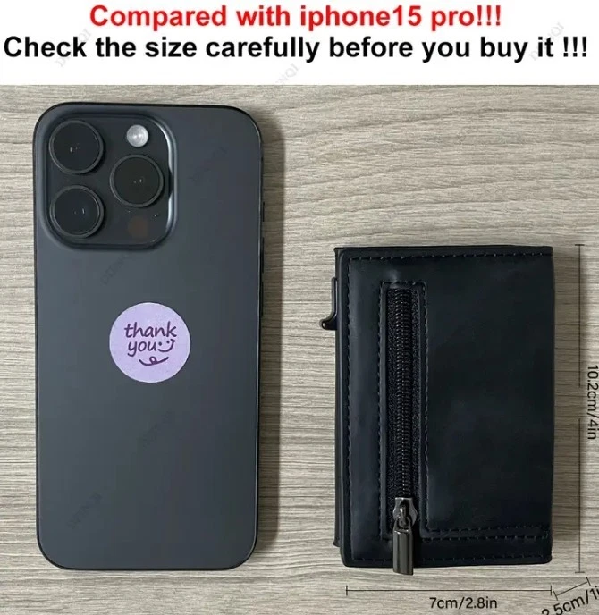 Smart Wallet Herren Geldbörse RFID Blockierung Schwarz Neu mit Etikett RFID . - Bild 2 von 4