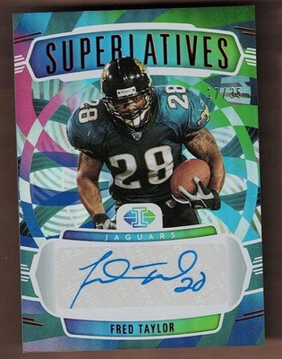 2022 Panini Illusions Superlatives Auto Red SS-FT Fred Taylor 17/35