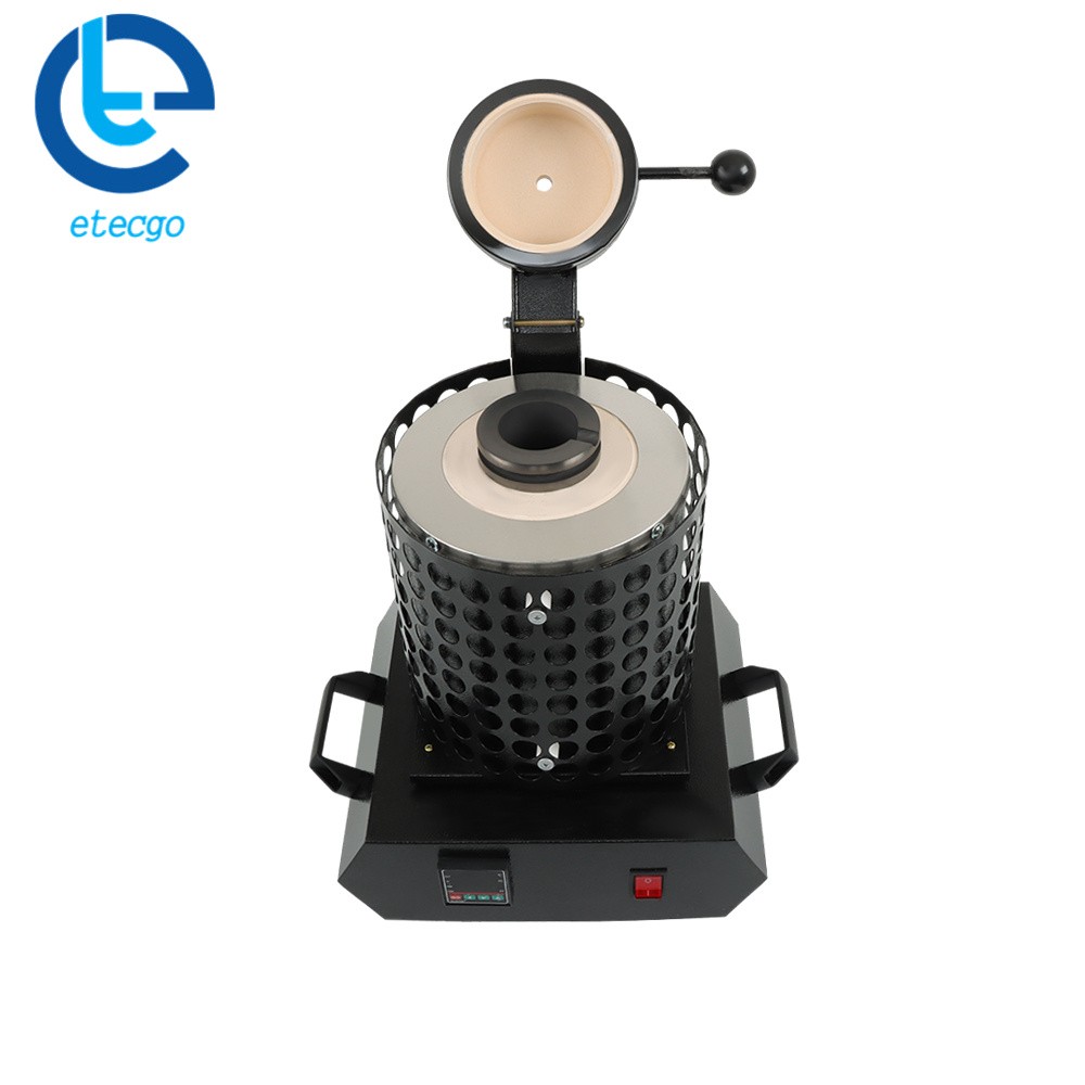 110V Upgraded Electric Gold Melting Furnace Forge kit 1400W Mesh 3KG Crucible