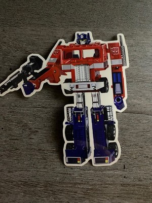 Transformers Generation 1 Optimus Prime Toy Vinyl Sticker