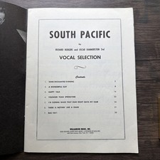 SOUTH PACIFIC SONG BOOK - Vocal Selections - 7 Songs Mitzi Gaynor Rossano Brazzi