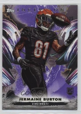 2024 Topps Inception Purple 121/125 Jermaine Burton #181 Rookie RC 3hd