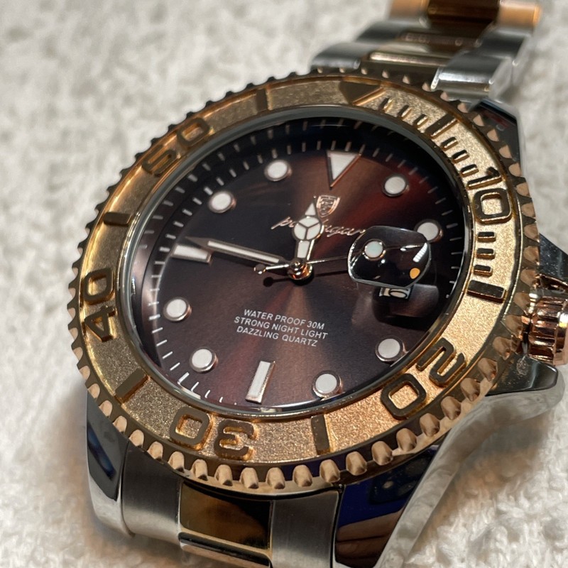 Modern Poedagar Submariner Style | Two-Tone Root Beer Quartz