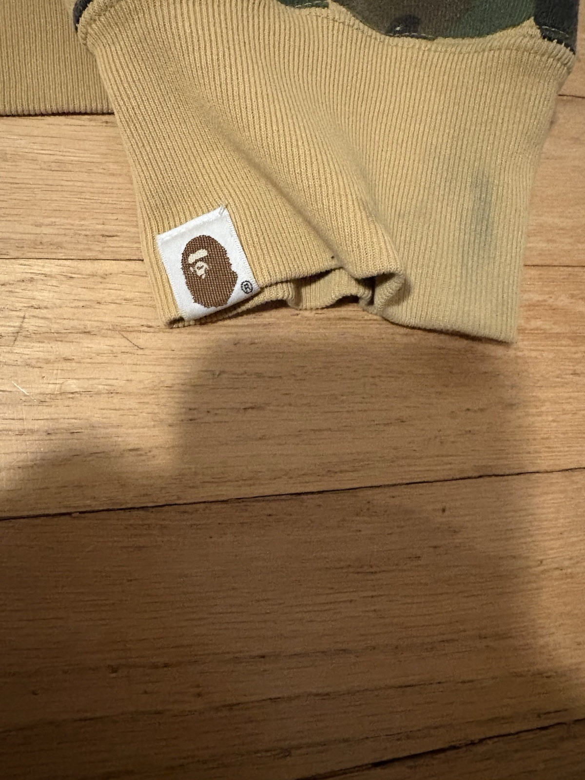Authentic Bape yellow first camo pullover hoodie … - image 3