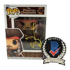 JOHNNY DEPP SIGNED AUTOGRAPH PIRATES OF THE CARIBBEAN FUNKO POP 48 BECKETT BAS