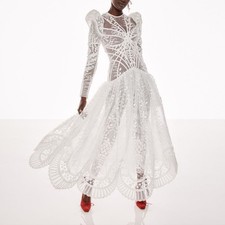 NWT ZIMMERMANN Prima Embroidered Tulle Maxi Dress in Ivory MISSING SLIP