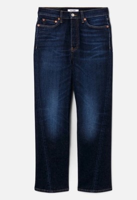 ReDone Twisted High Rise Stove Pipe Ankle Comfort Stretch Jeans Womens Sz 26