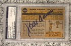 1960 Topps Hank Aaron #300 – PSA/DNA Auto – Auto On Back HOF Braves Milwaukee 🔥