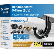 ANHÄNGERKUPPLUNG für Renault Austral ab 22 starr BRINK +13pol E-Satz ECS