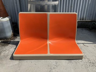 #ad MTA NYC Subway R46 Subway Car Orange Double Bucket Seat SEE PHOTOS $499.99