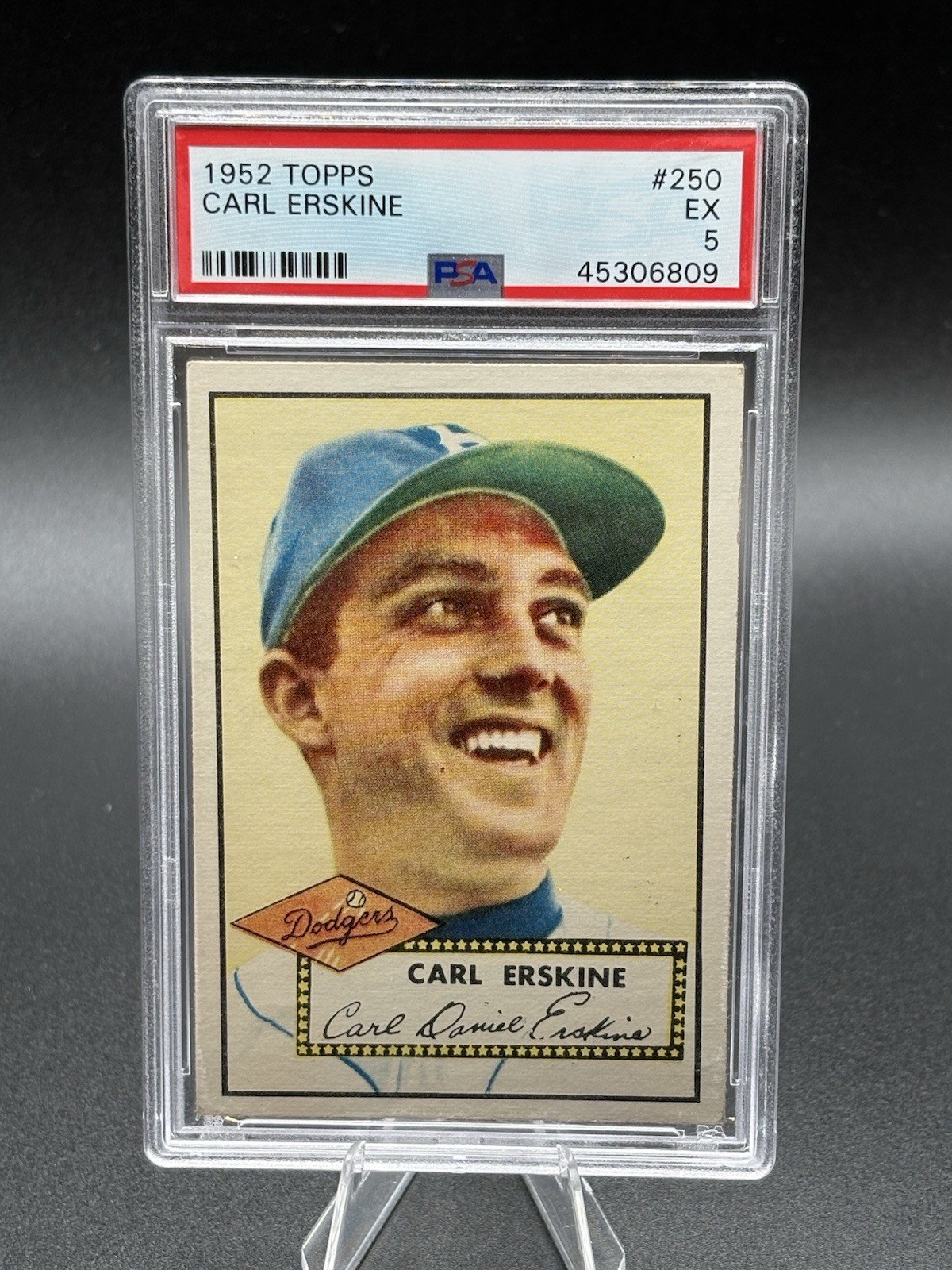 1952 Topps  #250 Carl Erskine PSA 5