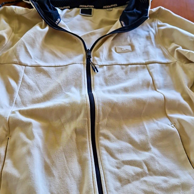 JACK & JONES Core Herren Kapuzenjacke L Beige Reißverschluss Stehkragen Logo