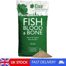 Fish Blood And Bone Natural Organic Fertiliser 25Kg Bag | 5-5-6 | Treats Over 3.00 per kilo
