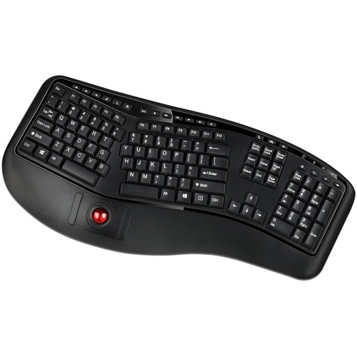 Adesso Tru-form 3500 - 2.4ghz Wireless Ergonomic Trackball Keyboard - Wireless - Picture 4 of 6