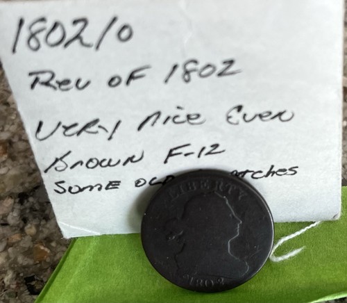 1802/0 C-2 Half Cent Reverse Of 1802 Key Date!