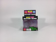 NeeDoh Nice Cube Glitter Glow Purple Squishy Fidget Toy NEW Schylling