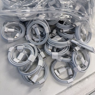 Apple 3.3' ft  (1M) USB-C to Lightning Cable White OEM Original New  Lot Of 100 