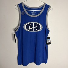 New Nike Men's Dri-Fit Basketball Tank Top Cotton Poly CT6119-480 Blue Grey M