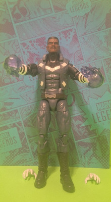 Marvel Legends BLUE MARVEL *CUSTOM* like CONTROLLER BAF WAVE + GREAT BACKGROUND
