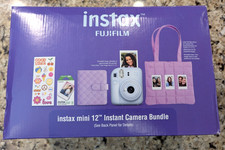 Fujifilm Instax Mini 12 Instant Camera Holiday Bundle 2025 Pastel Blue Film NEW