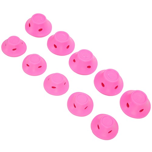 Rouleaux De Cheveux Pas De Chaleur Caoutchouc Rose Pas De Clip Coiffures De CFR - Imagen 7 de 12