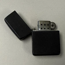 Vintage WWII Park Sherman Lighter Black Crackle Military Trench 4 Barrel Hinge