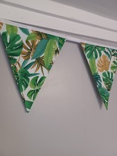 Palm and Cheeseplant Fabric Bunting