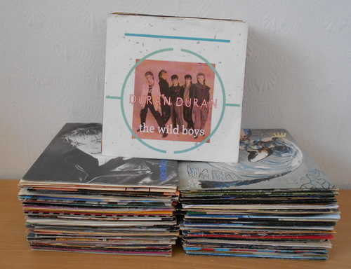 job lot 45s vinyl records pop rock mostly 80s picture sleeves 125 bundle - 第 1/9 張圖片