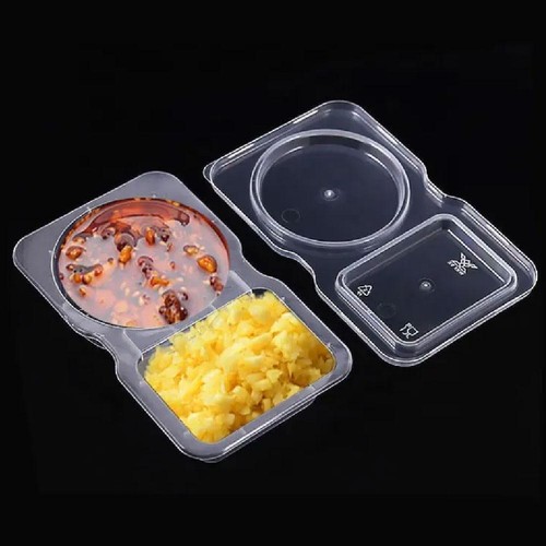 10-20PCS Double Compartment Condiment Container With Lid Sauce Disposable U0Z4 - Picture 6 of 16
