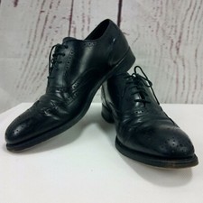 Bostonian "Windsor" Wingtip Men's Black Leather Dress Shoes Size 7.5 D/B