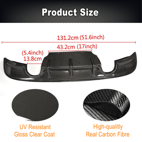 Fit For Jaguar XE X760 2015-2017 Rear Bumper Diffuser Lip Spoiler REAL CARBON - Picture 6 of 11