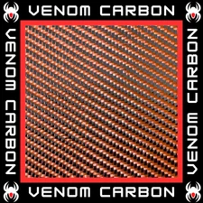 50" Orange Carbon Fiber Color Hybrid Cloth (3k, 5.7oz, 50" x 36")
