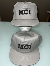 2 VTG MCI Snapback Hat Cap - USA Made - Phone Company Call Before You Dig *photo
