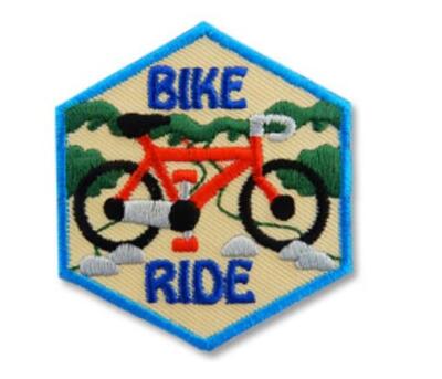 Girl Boy Cub BIKE RIDE Riding Biking Fun Patches SCOUTS GUIDE Day parade safety