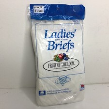 Vintage 1988 FRUIT OF THE LOOM LADIES BRIEFS 3 Pack SIZE 9 43-44 New Old Stock