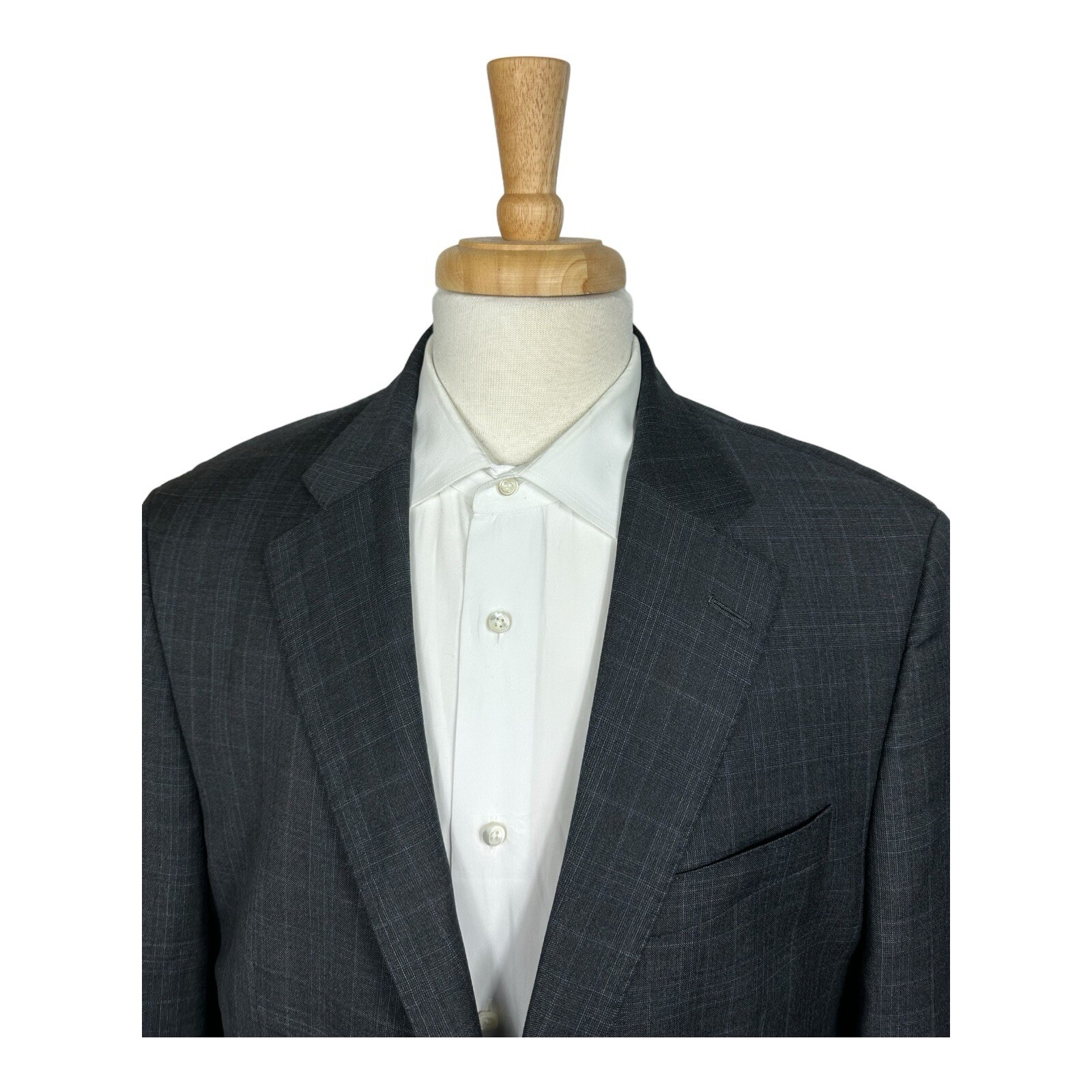 Peter Millar Current Gray Blue Checked Wool 2-Btn… - image 2