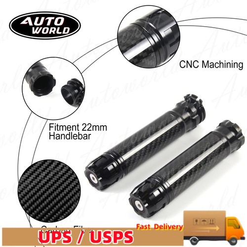 Empuñadura de manillar de fibra de carbono de 22 mm para Yamaha MT09 MT03 MT07 TDM900 YZF R6 R1 XJ6 - Imagen 2 de 14